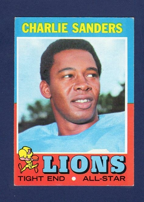 Charlie Sanders - Charlie-Sanders-1971-Topps-210-Rookie-Card-Detroit-Lions